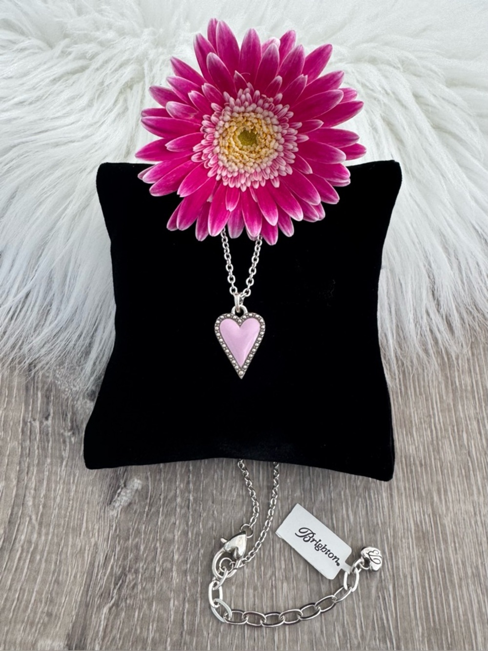 💖 Brighton Dazzling Love Petite Adjustable Necklace Blush Pink
